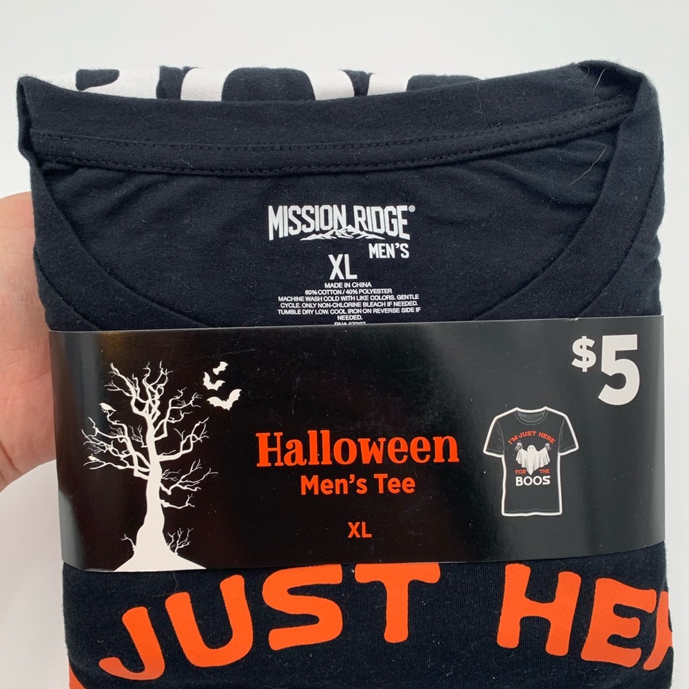🔥 3 for $12 🔥 Halloween Ghost Graphic Tee - Black